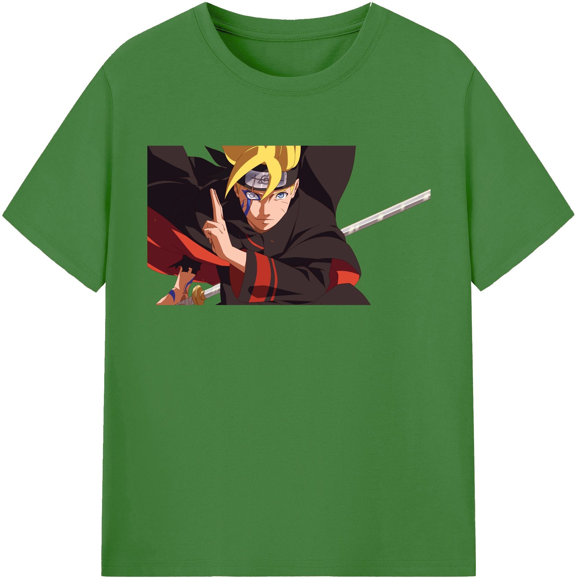 （画像用） NARUTO -ナルト- うずまき ボルト Uzumaki Boruto レディースカジュアルプリントTシャツ（綿100％）